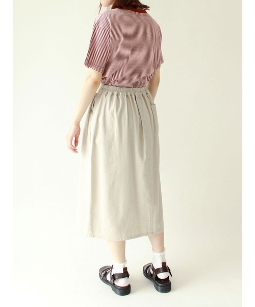 ehka sopo（エヘカソポ）の「細ボーダーロゴTシャツ（Tシャツ/カットソー・レディース・ブラック/ベージュ/レッド/グリーン・ﾌﾘ-）」の10枚目の写真