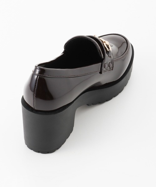 Honeys（ハニーズ）の「ビット付厚底ローファー（ローファー・レディース・ダークブラウン/ブラック系その他2/ブラック系その他・M/L/S）」の6枚目の写真