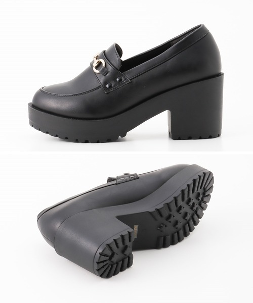 Honeys（ハニーズ）の「ビット付厚底ローファー（ローファー・レディース・ダークブラウン/ブラック系その他2/ブラック系その他・M/L/S）」の4枚目の写真