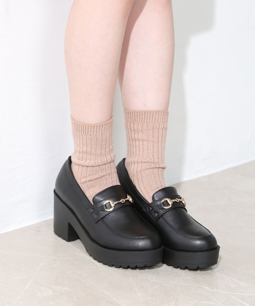 Honeys（ハニーズ）の「ビット付厚底ローファー（ローファー・レディース・ダークブラウン/ブラック系その他2/ブラック系その他・M/L/S）」の19枚目の写真