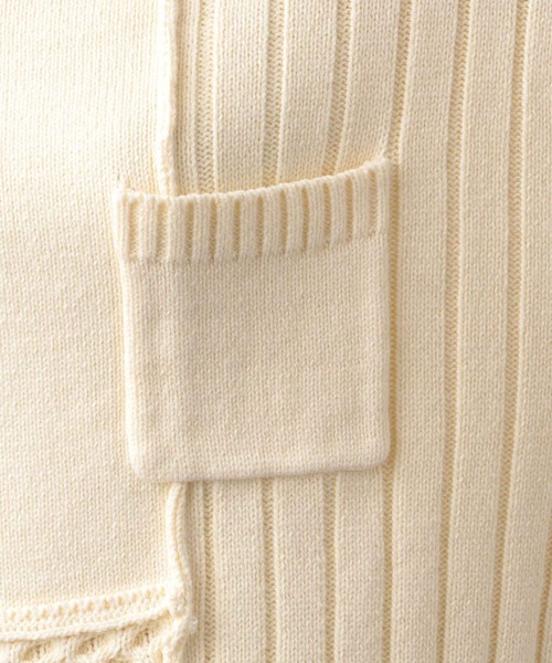 AVIREX（アヴィレックス）の「タートルカラーコンビ ニットトップス/ TURTLE COLOR COMBI KNIT TOPS（ニット/セーター・レディース・ブラック/オフホワイト/オリーブ・FREE）」の16枚目の写真