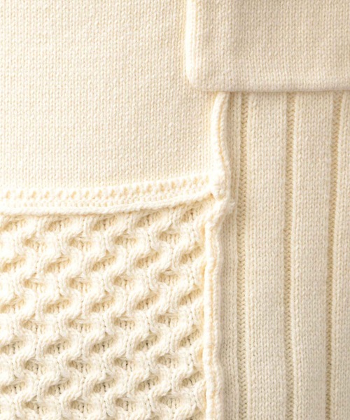 AVIREX（アヴィレックス）の「タートルカラーコンビ ニットトップス/ TURTLE COLOR COMBI KNIT TOPS（ニット/セーター・レディース・ブラック/オフホワイト/オリーブ・FREE）」の15枚目の写真