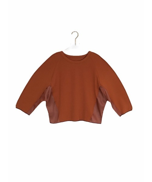 TEVALT（ヴァレット）の「リブ切替ラグランボリュームトップス（Tシャツ/カットソー・レディース・ブラック/グリーン/アイボリー/レッド系・38）」の12枚目の写真