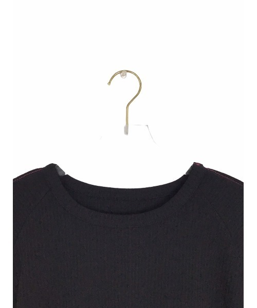 TEVALT（ヴァレット）の「リブ切替ラグランボリュームトップス（Tシャツ/カットソー・レディース・ブラック/グリーン/アイボリー/レッド系・38）」の7枚目の写真