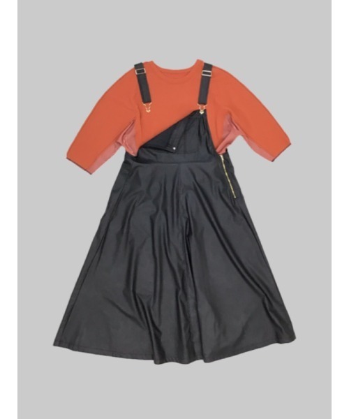 TEVALT（ヴァレット）の「リブ切替ラグランボリュームトップス（Tシャツ/カットソー・レディース・ブラック/グリーン/アイボリー/レッド系・38）」の5枚目の写真