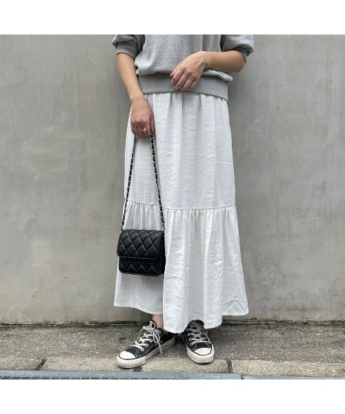 flower（フラワー）の「レザーキルティングバッグ（ショルダーバッグ・レディース・ホワイト/ブラック・FREE）」の4枚目の写真