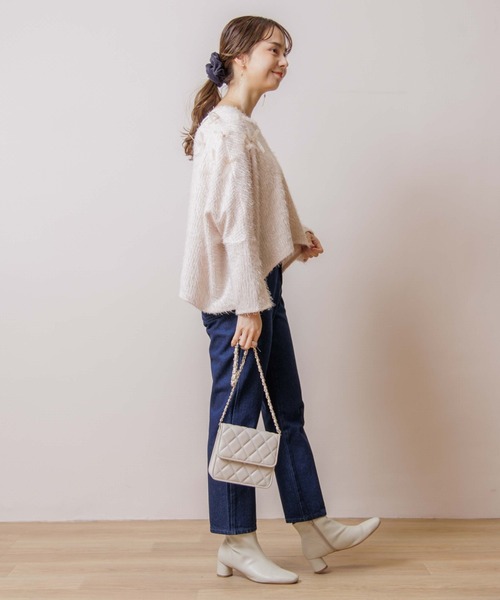 flower（フラワー）の「レザーキルティングバッグ（ショルダーバッグ・レディース・ホワイト/ブラック・FREE）」の10枚目の写真