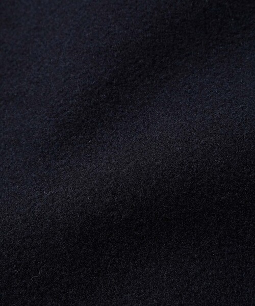 CAST:（キャストコロン）の「ショートライトコート（ノーカラーコート・レディース・ネイビー/オフホワイト/グリーン・M）」の18枚目の写真