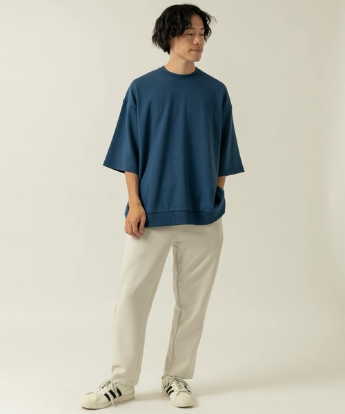 ITEMS URBANRESEARCH(アイテムズ アーバンリサーチ)の「裏毛7分袖クルーネックプルオーバー(スウェット・メンズ・チャコールグレー/ブラウン/ブルー・MEDIUM/LARGE)」の8枚目の写真