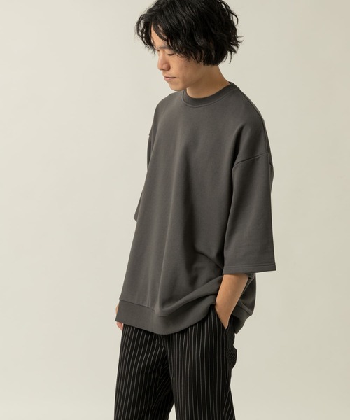 ITEMS URBANRESEARCH(アイテムズ アーバンリサーチ)の「裏毛7分袖クルーネックプルオーバー(スウェット・メンズ・チャコールグレー/ブラウン/ブルー・MEDIUM/LARGE)」の14枚目の写真