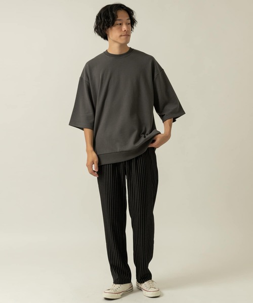 ITEMS URBANRESEARCH(アイテムズ アーバンリサーチ)の「裏毛7分袖クルーネックプルオーバー(スウェット・メンズ・チャコールグレー/ブラウン/ブルー・MEDIUM/LARGE)」の15枚目の写真