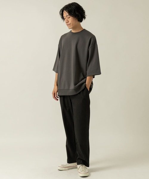 ITEMS URBANRESEARCH(アイテムズ アーバンリサーチ)の「裏毛7分袖クルーネックプルオーバー(スウェット・メンズ・チャコールグレー/ブラウン/ブルー・MEDIUM/LARGE)」の16枚目の写真