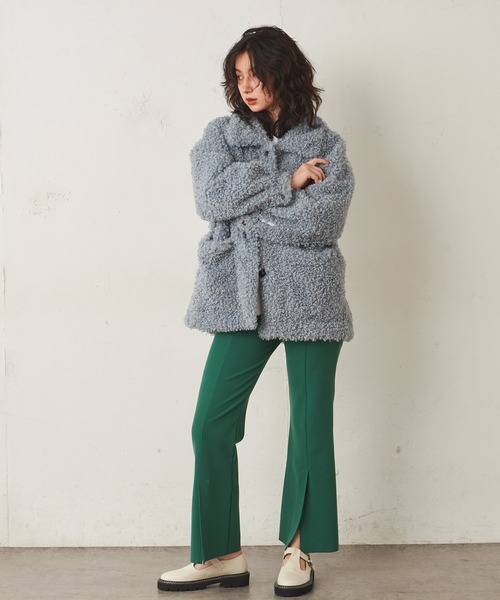 Lui's（ルイス）の「センターステッチパンツ（スラックス・レディース・ダークブラウン/グリーン/ブラック・FREE）」の4枚目の写真