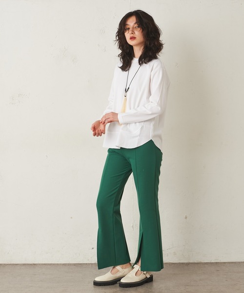 Lui's（ルイス）の「センターステッチパンツ（スラックス・レディース・ダークブラウン/グリーン/ブラック・FREE）」の6枚目の写真