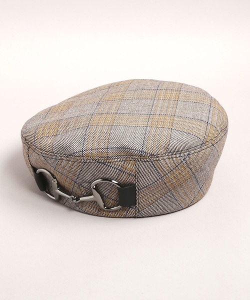 CA4LA（カシラ）の「PLAID BERET 6（ハンチング/ベレー帽・レディース・ブラック/ベージュ/グレー/マスタード・ONESIZE）」の4枚目の写真