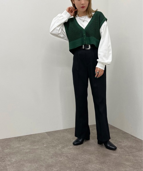 apres jour mignon(アプレジュールミニョン)の「2WAYジャガードビスチェ【ZOZOTOWN限定アイテム】(ベスト・レディース・アイボリー/グリーン系その他/ブルー系その他・X-LARGE/フリー)」の16枚目の写真