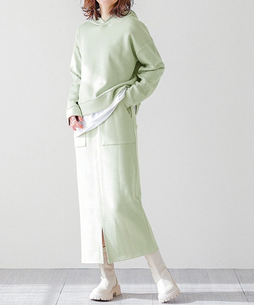 La-gemme（ラジェム）の「ダンボール セットアップ（セットアップ・レディース・ベージュ/ダークグレー/ブラック/ライトブラウン/グリーン/ブラウン/ラベンダー/グリーン系その他/ブルー・M/L）」の7枚目の写真