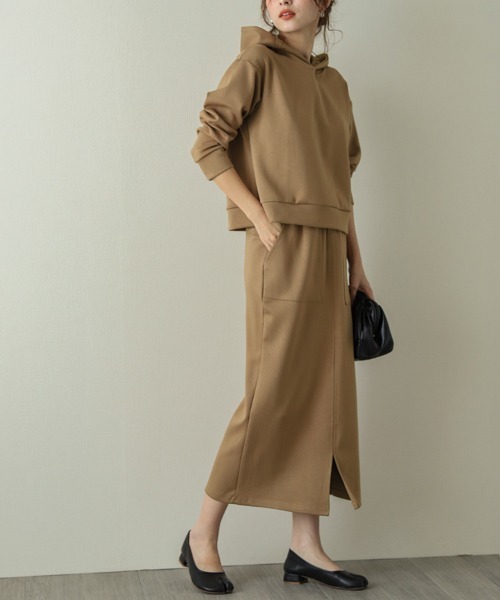 La-gemme（ラジェム）の「ダンボール セットアップ（セットアップ・レディース・ベージュ/ダークグレー/ブラック/ライトブラウン/グリーン/ブラウン/ラベンダー/グリーン系その他/ブルー・M/L）」の10枚目の写真