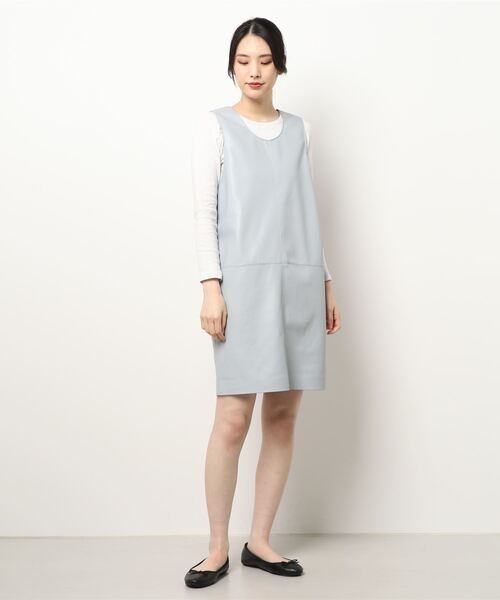 STUNNING LURE（スタニングルアー）の「フェイクレザーワンピース（ワンピース・レディース・ライトブルー・SMALL/MEDIUM）」の2枚目の写真
