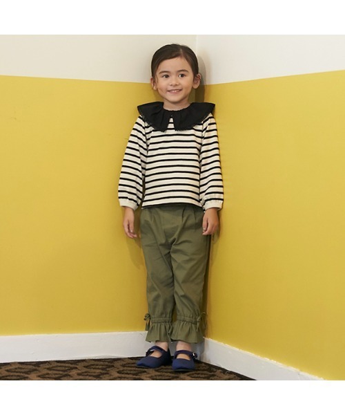 petit main(プティマイン)の「【リンク】裾フリルタックストレッチパンツ(その他パンツ・キッズ・カーキ/ブラック/ライトベージュ・120cm/90cm/100cm/130cm/110cm)」の14枚目の写真