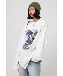 【MASONPRINCE】Oversized band motif long sleeve TEE CT2035