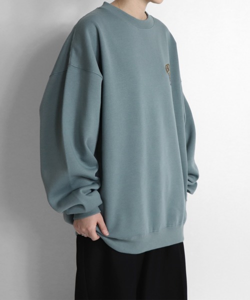ILL'S（イルズ）の「ILL'S / イルズ カレッジワッペンビッグスウェット（スウェット・メンズ・ブラック/アイボリー/ミント・M/L）」の15枚目の写真