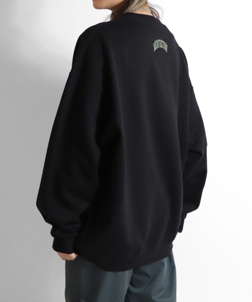 ILL'S（イルズ）の「ILL'S / イルズ カレッジワッペンビッグスウェット（スウェット・メンズ・ブラック/アイボリー/ミント・M/L）」の18枚目の写真