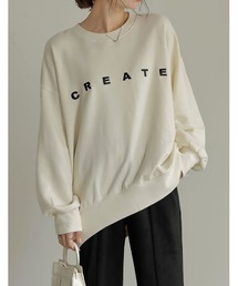 Re:EDIT | USAコットン刺繍ロゴオーバーサイズスウェット(スウェット)