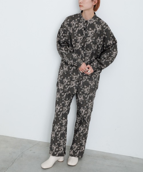 select MOCA（セレクトモカ）の「2022 SS フラワージャガードイージーパンツ（その他パンツ・レディース・ダークグレー/クリーム・FREE）」の14枚目の写真