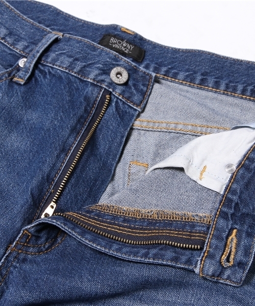 WEGO（ウィゴー）の「WEGO/ヴィンテージストレートデニムパンツ（デニムパンツ・メンズ・インディゴブルー/ライトインディゴブルー・LARGE/MEDIUM）」の5枚目の写真