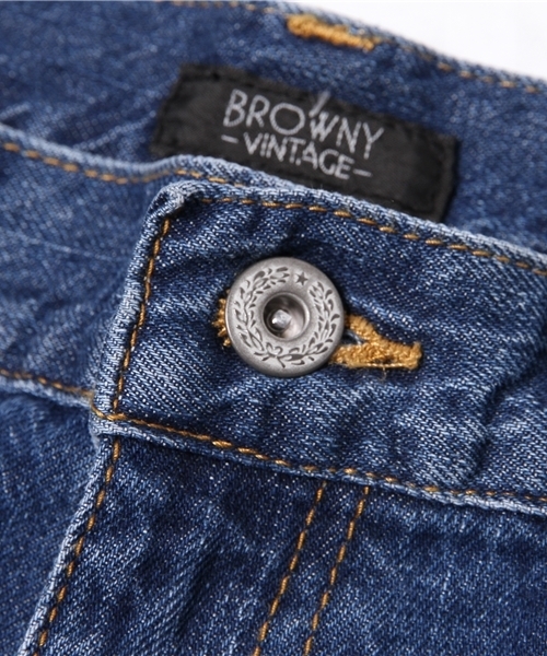 WEGO（ウィゴー）の「WEGO/ヴィンテージストレートデニムパンツ（デニムパンツ・メンズ・インディゴブルー/ライトインディゴブルー・LARGE/MEDIUM）」の6枚目の写真