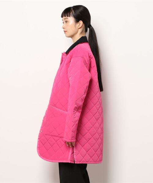 MADEMOISELLE ROPE'（マドモアゼル ロペ）の「【SANSE SANSE】キルティングジャケット（その他アウター・レディース・ピンク・FREE）」の4枚目の写真