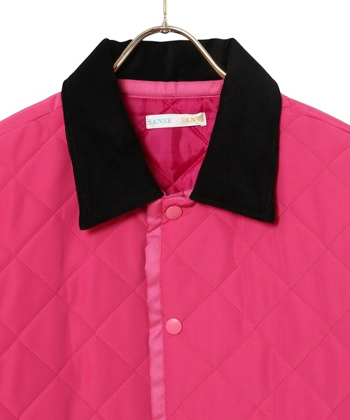 MADEMOISELLE ROPE'（マドモアゼル ロペ）の「【SANSE SANSE】キルティングジャケット（その他アウター・レディース・ピンク・FREE）」の7枚目の写真