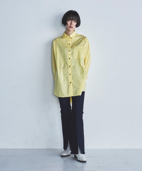 lautreamont BLEUBLANC（ロートレアモンブルーブラン）の「<lautreamont BLEUBLANC>フロントスリットクラシックデニムパンツ（デニムパンツ・レディース・ブラック/ネイビー・7号/9号/11号）」の19枚目の写真