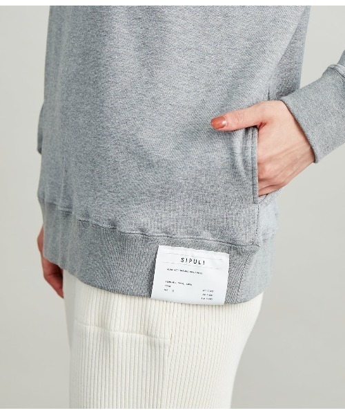 SIPULI（シプリ）の「Suvin Cotton  AZUMA URAKE  フーデッドパーカ（パーカー・レディース・ブラック/グレー系その他/アイボリー・2/3）」の13枚目の写真