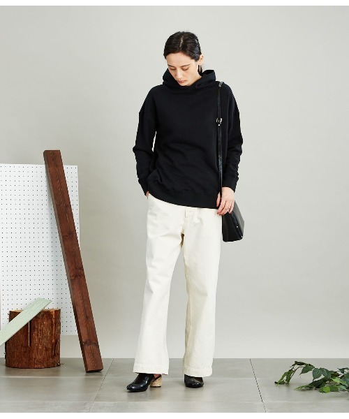 SIPULI（シプリ）の「Suvin Cotton  AZUMA URAKE  フーデッドパーカ（パーカー・レディース・ブラック/グレー系その他/アイボリー・2/3）」の10枚目の写真