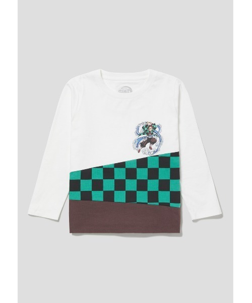 Design Tshirts Store graniph(デザイン ティーシャツ ストア グラニフ)の「竈門炭治郎(鬼滅の刃)|キッズ長袖Tシャツ(Tシャツ/カットソー・キッズ・ホワイト・100/110/120/130/140)」の9枚目の写真