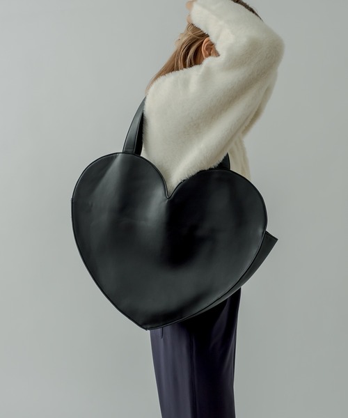 mystic（ミスティック）の「Lara HEART BAG（トートバッグ・レディース・ブラック/ライトグレー・ONE SIZE）」の2枚目の写真