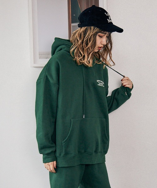 PBLIM(ページボーイリム)の「【PAGEBOYLIM】ウラキモウカラーパーカー(パーカー・レディース・ブルー/グリーン/クリーム/杢グレー・MEDIUM/LARGE)」の4枚目の写真