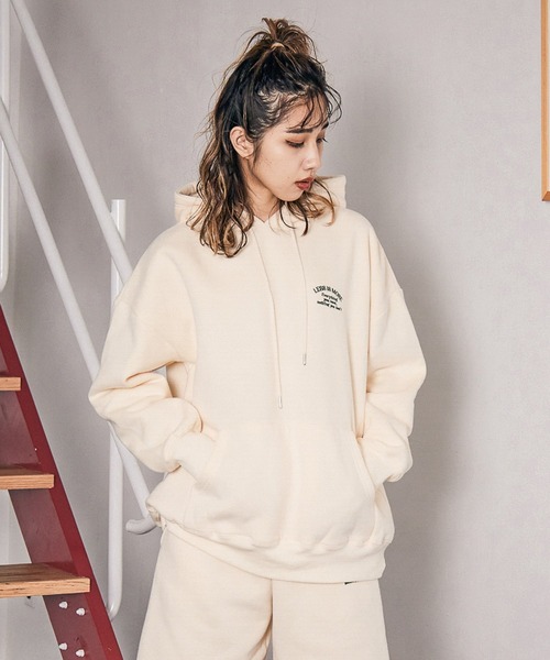 PBLIM(ページボーイリム)の「【PAGEBOYLIM】ウラキモウカラーパーカー(パーカー・レディース・ブルー/グリーン/クリーム/杢グレー・MEDIUM/LARGE)」の3枚目の写真