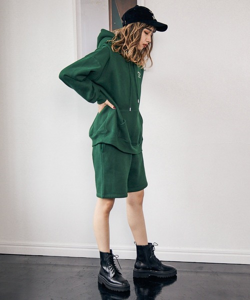 PBLIM(ページボーイリム)の「【PAGEBOYLIM】ウラキモウカラーパーカー(パーカー・レディース・ブルー/グリーン/クリーム/杢グレー・MEDIUM/LARGE)」の12枚目の写真