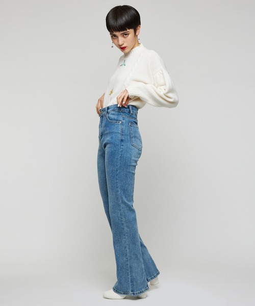 Narcissus(ナルシス)の「【Narcissus】バックスリットデニム(デニムパンツ・レディース・ブルー・FREE)」の7枚目の写真