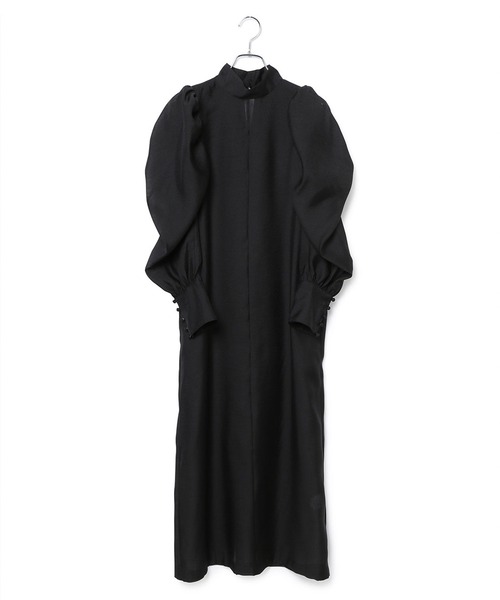 ADAM ET ROPE'(アダムエロペ)の「フォルムスリーブIラインドレス(ワンピース・レディース・ブラック/ブルー・FREE)」の3枚目の写真