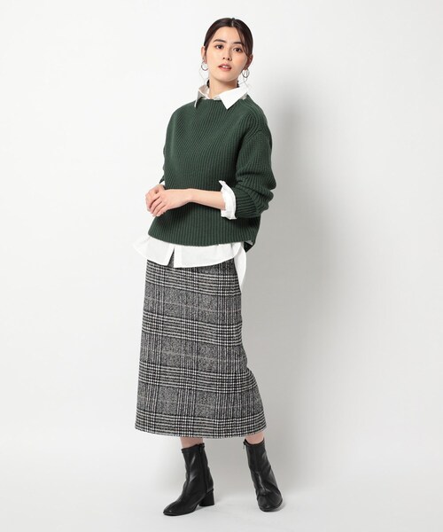 THE SHOP TK （ザ ショップ ティーケー ）の「◆ツィードチェックロングスカート（スカート・レディース・グリーン系その他3/ブラック系1・13/12）」の21枚目の写真
