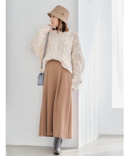 fifth(フィフス)の「【スタイリストプロデュース】ケーブルショートニット(ニット/セーター・レディース・ホワイト/チャコールグレー・MEDIUM)」の6枚目の写真