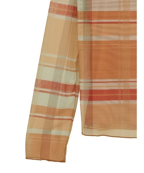Ameri VINTAGE - AMERI SHEER CHECK HIGH NECK CUT TOP 正規品 Ameri VINTAGE - AMERI SHEER CHECK HIGH NECK CUT TOP 正規品の