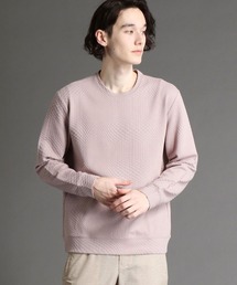 ジオメトリック柄　ブリスタージャカード　クルーネックカットソー