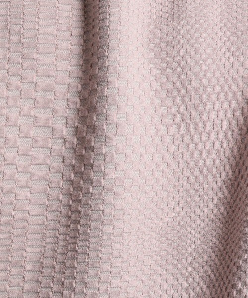 MONSIEUR NICOLE（ムッシュニコル）の「ジオメトリック柄　ブリスタージャカード　クルーネックカットソー（Tシャツ/カットソー・メンズ・ホワイト/ピンク・MEDIUM/LARGE/X-LARGE）」の7枚目の写真