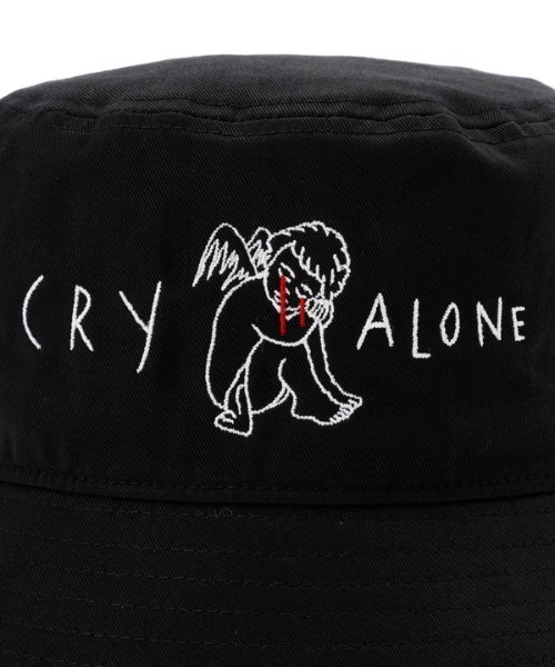 AZS TOKYO（アザストーキョー）の「AZS TOKYO/アザストーキョー/CRY ALONE BUCKET HAT/”CRY ALONE”バケットハット（ハット・レディース・ブラック・FREE）」の8枚目の写真