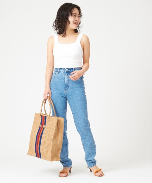 U by SPICK&SPAN(ユーバイスピックアンドスパン)の「カップ付きリブニットキャミ◆(キャミソール・レディース・カーキ/ホワイト・FREE)」の3枚目の写真